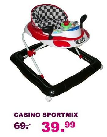 Aanbiedingen Cabino sportmix - Cabino - Geldig van 20/08/2017 tot 10/09/2017 bij Baby & Tiener Megastore
