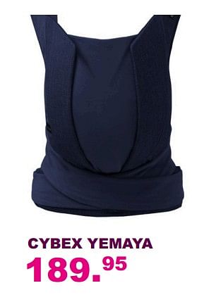 Aanbiedingen Cybex yemaya - Cybex - Geldig van 20/08/2017 tot 10/09/2017 bij Baby & Tiener Megastore