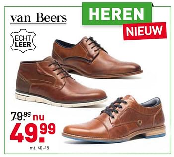 Aanbiedingen Heren schoenen - Van Beers - Geldig van 20/08/2017 tot 17/09/2017 bij Scapino