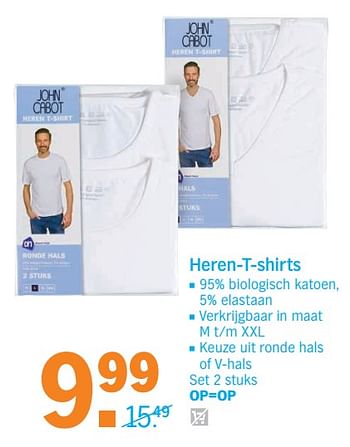 Aanbiedingen Heren-t-shirts - Huismerk - Albert Heijn - Geldig van 21/08/2017 tot 27/08/2017 bij Albert Heijn