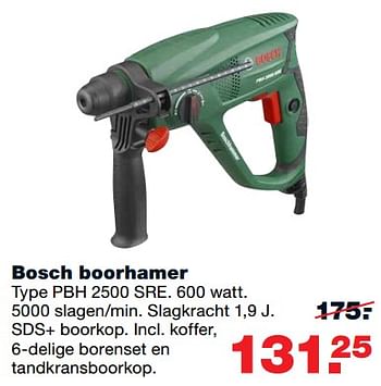 Aanbiedingen Bosch boorhamer pbh 2500 sre - Bosch - Geldig van 21/08/2017 tot 27/08/2017 bij Praxis