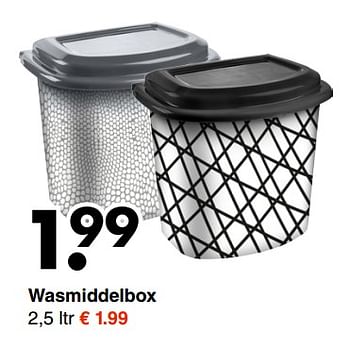 Aanbiedingen Wasmiddelbox - Huismerk - Wibra - Geldig van 21/08/2017 tot 02/09/2017 bij Wibra