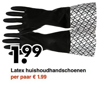 Aanbiedingen Latex huishoudhandschoenen - Huismerk - Wibra - Geldig van 21/08/2017 tot 02/09/2017 bij Wibra
