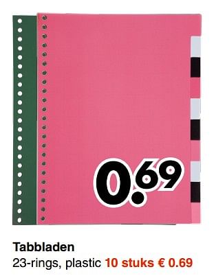 Aanbiedingen Tabbladen - Huismerk - Wibra - Geldig van 21/08/2017 tot 02/09/2017 bij Wibra