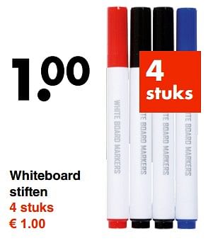 Aanbiedingen Whiteboard stiften - Huismerk - Wibra - Geldig van 21/08/2017 tot 02/09/2017 bij Wibra