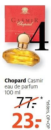 Aanbiedingen Chopard casmir eau de parfum - Chopard - Geldig van 21/08/2017 tot 27/08/2017 bij Etos