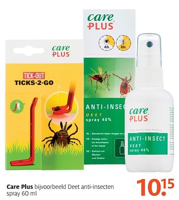 Aanbiedingen Deet anti-insecten spray - Care Plus - Geldig van 21/08/2017 tot 27/08/2017 bij Etos