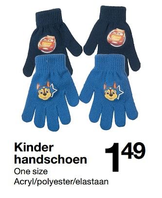 Aanbiedingen Kinder handschoen - Huismerk - Zeeman  - Geldig van 19/08/2017 tot 26/08/2017 bij Zeeman
