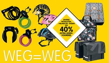 Aanbiedingen Diverse fietssloten, -helmen en -tassen tot 40% extra ledenvoordeel - Huismerk - ANWB - Geldig van 21/08/2017 tot 03/09/2017 bij ANWB