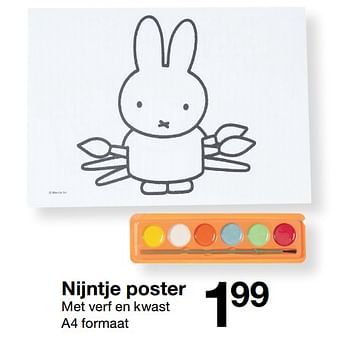 Aanbiedingen Nijntje poster - Huismerk - Zeeman  - Geldig van 19/08/2017 tot 26/08/2017 bij Zeeman