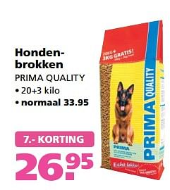 Aanbiedingen Hondenbrokken prima quality - Prima Quality - Geldig van 21/08/2017 tot 04/09/2017 bij Ranzijn