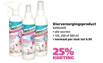 Aanbiedingen Dierverzorgingsproduct sanilove - Sanilove - Geldig van 21/08/2017 tot 04/09/2017 bij Ranzijn