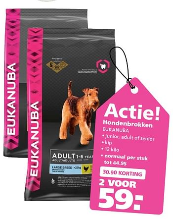 Aanbiedingen Hondenbrokken eukanuba - Eukanuba - Geldig van 21/08/2017 tot 04/09/2017 bij Ranzijn