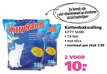 Aanbiedingen Kattenbakvulling kitty sand - Kitty Sand - Geldig van 21/08/2017 tot 03/09/2017 bij Ranzijn