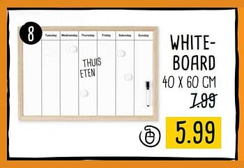 Aanbiedingen Whiteboard - Huismerk - Xenos - Geldig van 21/08/2017 tot 03/09/2017 bij Xenos