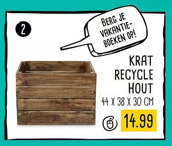 Aanbiedingen Krat recycle hout - Huismerk - Xenos - Geldig van 21/08/2017 tot 03/09/2017 bij Xenos