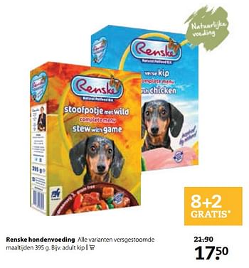 Aanbiedingen Renske hondenvoeding - Renske - Geldig van 21/08/2017 tot 10/09/2017 bij Boerenbond