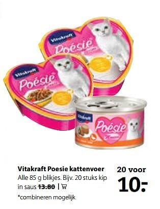 Aanbiedingen Vitakraft poesie kattenvoer - Vitakraft - Geldig van 21/08/2017 tot 10/09/2017 bij Boerenbond