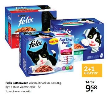 Aanbiedingen Felix kattenvoer - Purina - Geldig van 21/08/2017 tot 10/09/2017 bij Pets Place