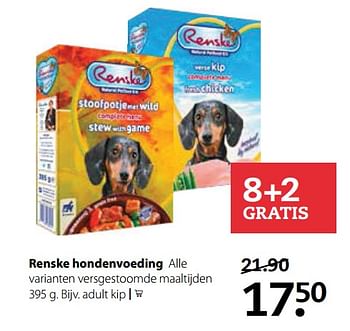 Aanbiedingen Renske hondenvoeding - Renske - Geldig van 21/08/2017 tot 10/09/2017 bij Pets Place