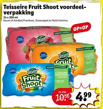 Aanbiedingen Teisseire fruit shoot voordeelverpakking - Teisseire - Geldig van 22/08/2017 tot 27/08/2017 bij Kruidvat