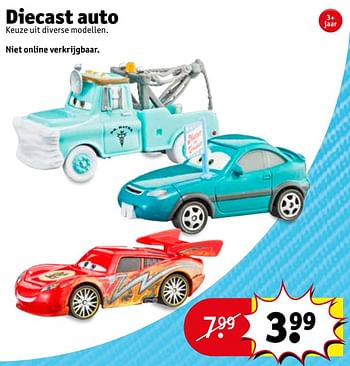 Aanbiedingen Diecast auto - Disney - Geldig van 22/08/2017 tot 27/08/2017 bij Kruidvat