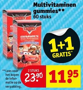 Aanbiedingen Multivitaminen gummies - Disney - Geldig van 22/08/2017 tot 27/08/2017 bij Kruidvat