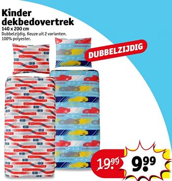 Aanbiedingen Kinder dekbedovertrek - Huismerk - Kruidvat - Geldig van 22/08/2017 tot 27/08/2017 bij Kruidvat