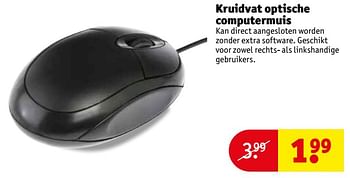 Aanbiedingen Kruidvat optische computermuis - Huismerk - Kruidvat - Geldig van 22/08/2017 tot 27/08/2017 bij Kruidvat