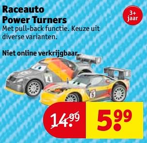 Aanbiedingen Raceauto power turners - Disney - Geldig van 22/08/2017 tot 27/08/2017 bij Kruidvat