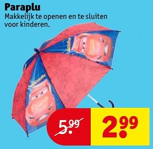 Aanbiedingen Paraplu - Disney - Geldig van 22/08/2017 tot 27/08/2017 bij Kruidvat