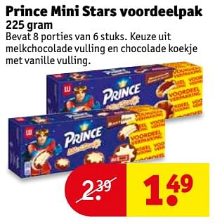 Aanbiedingen Prince mini stars voordeelpak - Lu - Geldig van 22/08/2017 tot 27/08/2017 bij Kruidvat