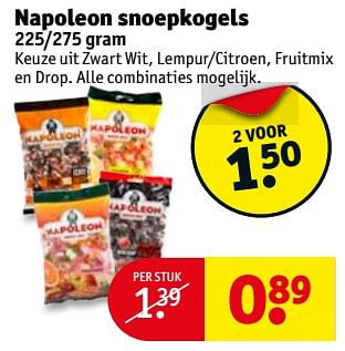 Aanbiedingen Napoleon snoepkogels - Napoleon - Geldig van 22/08/2017 tot 27/08/2017 bij Kruidvat