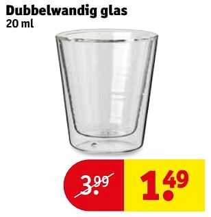 Aanbiedingen Dubbelwandig glas - Huismerk - Kruidvat - Geldig van 22/08/2017 tot 27/08/2017 bij Kruidvat
