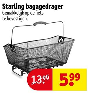 Aanbiedingen Starling bagagedrager - Starling - Geldig van 22/08/2017 tot 27/08/2017 bij Kruidvat