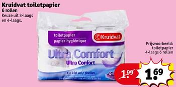 Aanbiedingen Kruidvat toiletpapier - Huismerk - Kruidvat - Geldig van 22/08/2017 tot 27/08/2017 bij Kruidvat