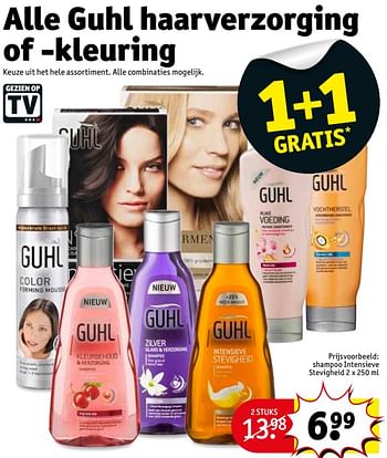 Aanbiedingen Shampoo intensieve stevigheid - Guhl - Geldig van 22/08/2017 tot 27/08/2017 bij Kruidvat