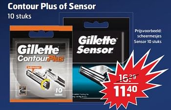 Aanbiedingen Scheermesjes sensor - Gillette - Geldig van 22/08/2017 tot 03/09/2017 bij Trekpleister