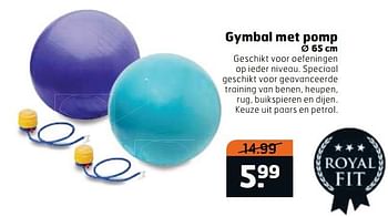 Aanbiedingen Gymbal met pomp - Huismerk - Trekpleister - Geldig van 22/08/2017 tot 03/09/2017 bij Trekpleister