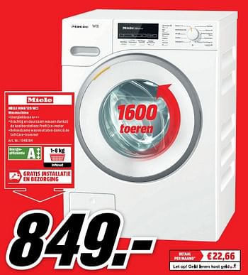 Aanbiedingen Miele wmb 120 wcs wasmachine - Miele - Geldig van 21/08/2017 tot 27/08/2017 bij Media Markt