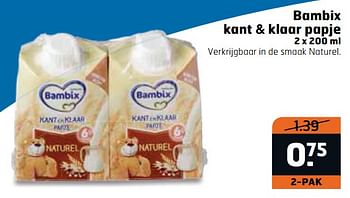 Aanbiedingen Bambix kant + klaar papje - Bambix - Geldig van 22/08/2017 tot 03/09/2017 bij Trekpleister