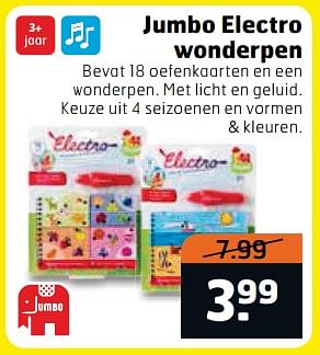 Aanbiedingen Jumbo electro wonderpen - Jumbo - Geldig van 22/08/2017 tot 03/09/2017 bij Trekpleister