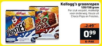 Aanbiedingen Kellogg`s graanrepen - Kellogg's - Geldig van 22/08/2017 tot 03/09/2017 bij Trekpleister