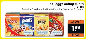 Aanbiedingen Kellogg`s ontbijt mini`s - Kellogg's - Geldig van 22/08/2017 tot 03/09/2017 bij Trekpleister