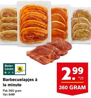 Aanbiedingen Barbecuelapjes à la minute - Huismerk - Hoogvliet - Geldig van 23/08/2017 tot 29/08/2017 bij Hoogvliet