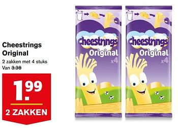 Aanbiedingen Cheestrings original - Cheestrings - Geldig van 23/08/2017 tot 29/08/2017 bij Hoogvliet