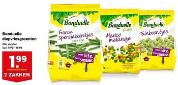 Aanbiedingen Bonduelle diepvriesgroenten - Bonduelle - Geldig van 23/08/2017 tot 29/08/2017 bij Hoogvliet