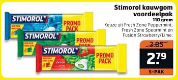 Aanbiedingen Stimorol kauwgom voordeelpak - Stimorol - Geldig van 22/08/2017 tot 03/09/2017 bij Trekpleister