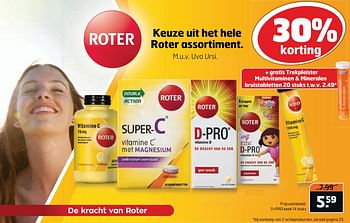Aanbiedingen Roter d-pro - Roter - Geldig van 22/08/2017 tot 03/09/2017 bij Trekpleister