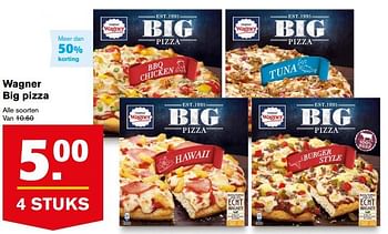 Aanbiedingen Wagner big pizza - Original Wagner - Geldig van 23/08/2017 tot 29/08/2017 bij Hoogvliet